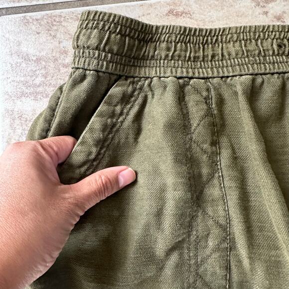Anthropologie Pilcro‎ Lea Utility Mini Skirt Military Olive Green Size Small - Picture 10 of 12